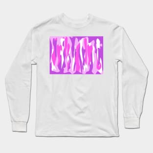 Abstract Purple - Pink Tones Inspired Organic Flow Long Sleeve T-Shirt